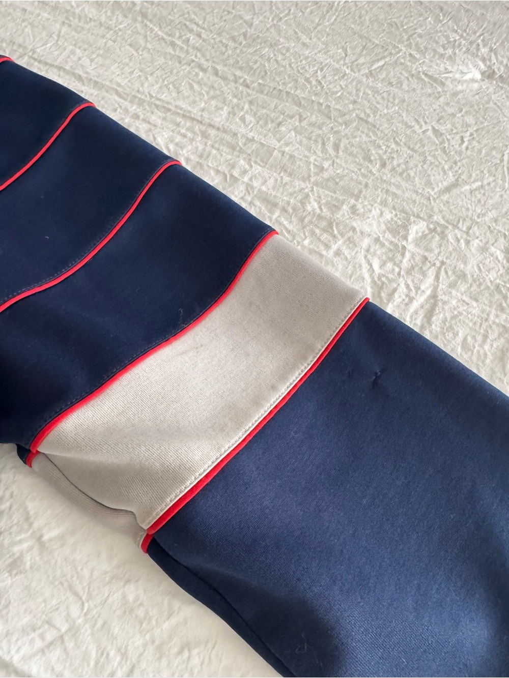 Vintage 80s Adidas Trefoil Track Jacket Navy Red White Colorblock - Picture 6 of 15